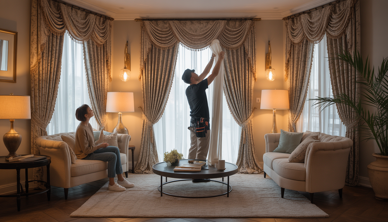 Expert drapery installation services